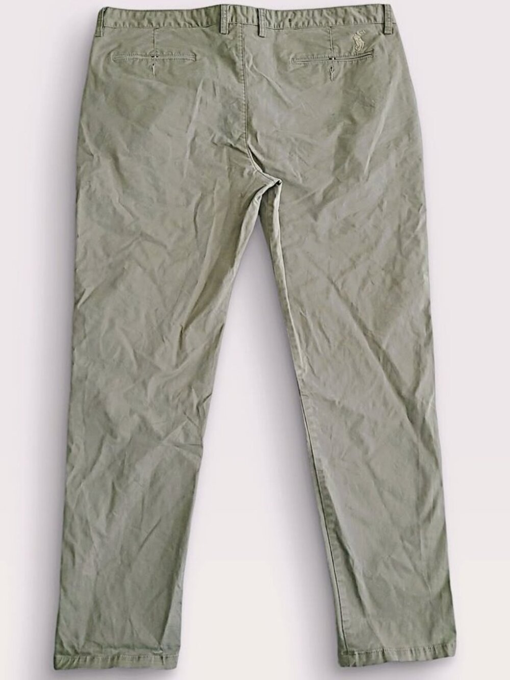 Polo Ralph Lauren Vintage Beige Straight Leg Cotton Trousers Pants Men 42